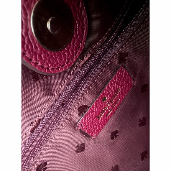 Kate Spade New York Jordyn Tote Burgundy Chain Handle Bag Pretty boujee career - Picture 14 of 16
